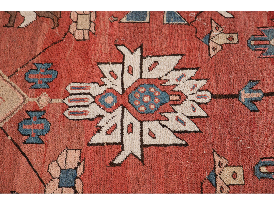 Antique Serapi Wool Rug 10 X 15