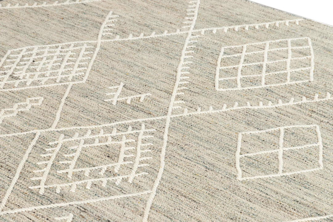 Modern Indian Flatweave Wool Rug 9 X 12