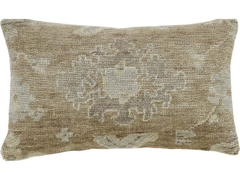 Golden/Coffee Throw Pillow