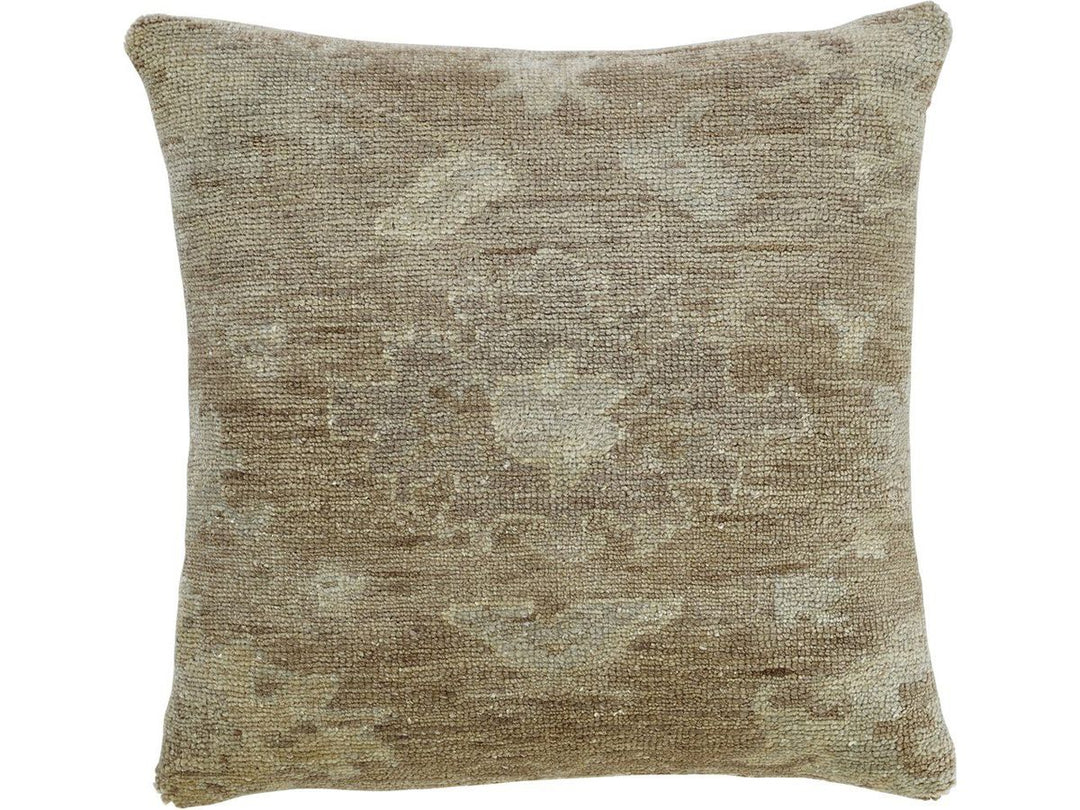 Golden/Coffee Throw Pillow