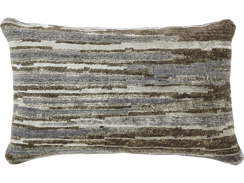 Modern Earthy Striped Pillow