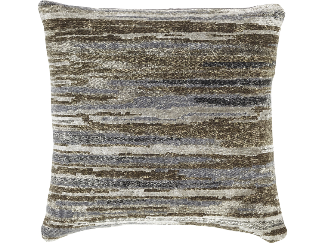 Modern Earthy Striped Pillow