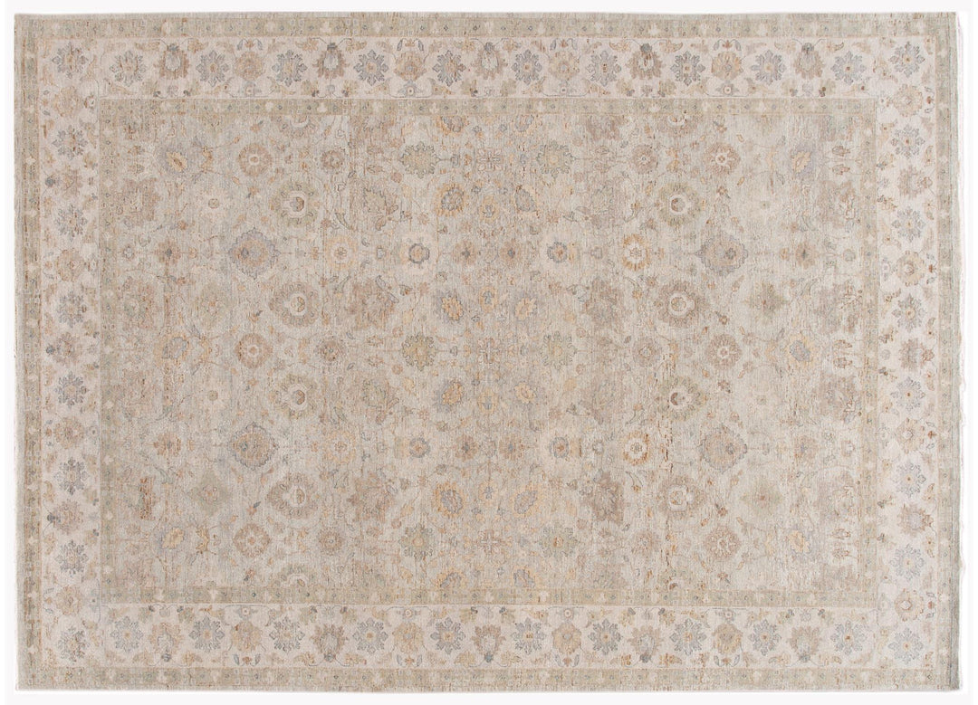 Modern Indian Artisan Wool Rug 10 X 14