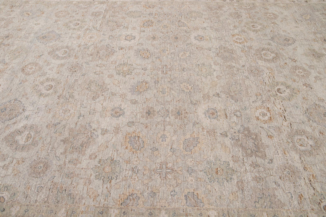 Modern Indian Artisan Wool Rug 10 X 14