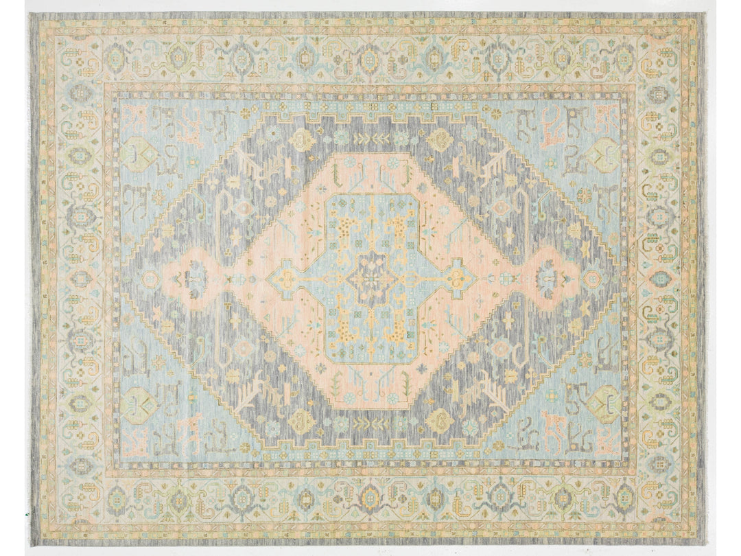 Modern Oushak Wool Rug 12 X 15