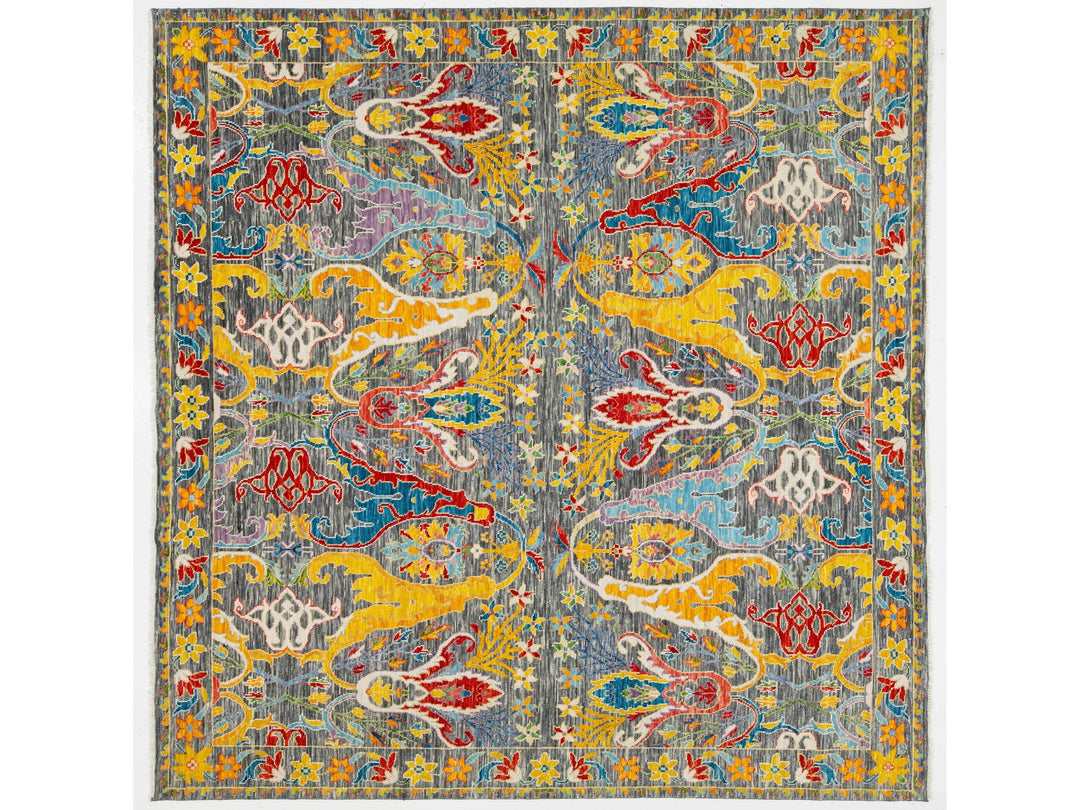 Modern Oushak Wool Rug 12 X 12