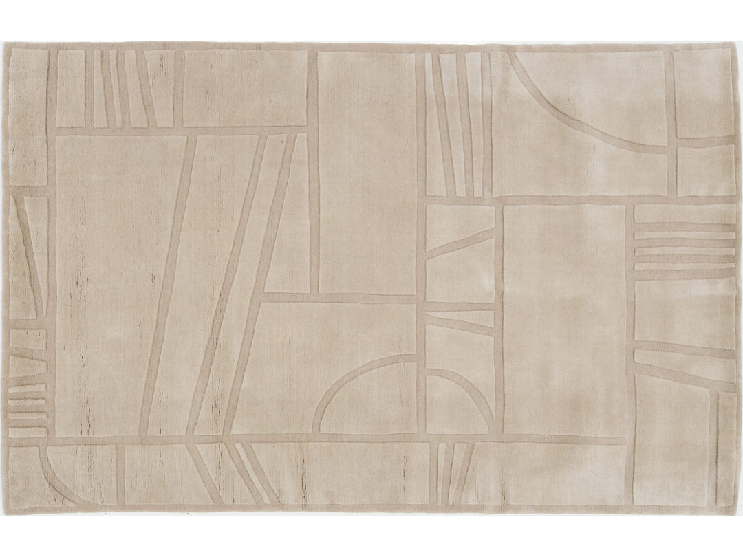 Modern Wool Rug 5 X 8