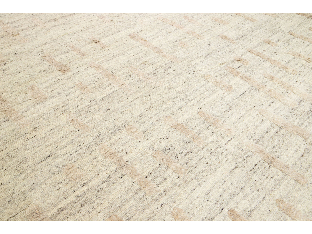 Modern Moroccan Wool Rug 12 X 15