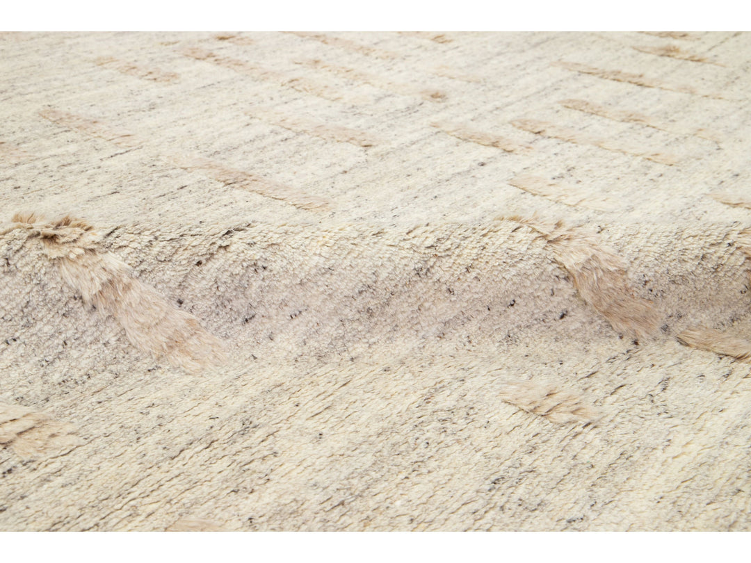 Modern Moroccan Wool Rug 12 X 15