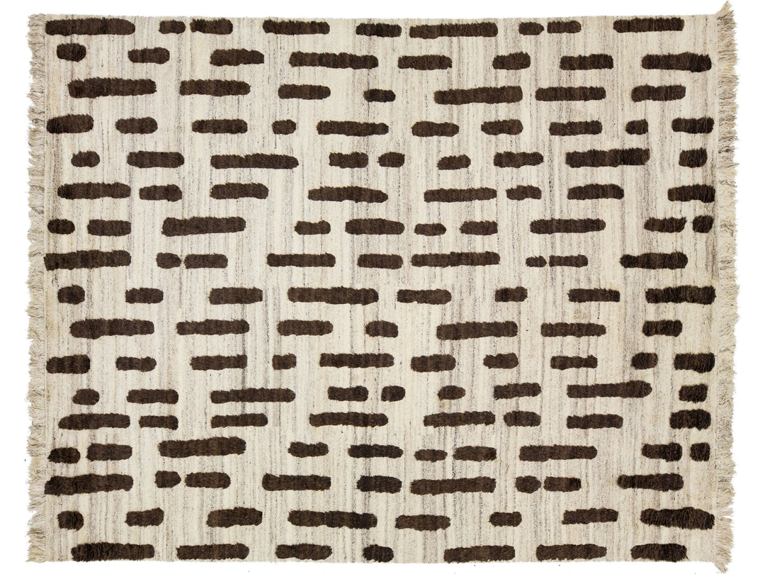 Modern Moroccan Wool Rug 12 X 15