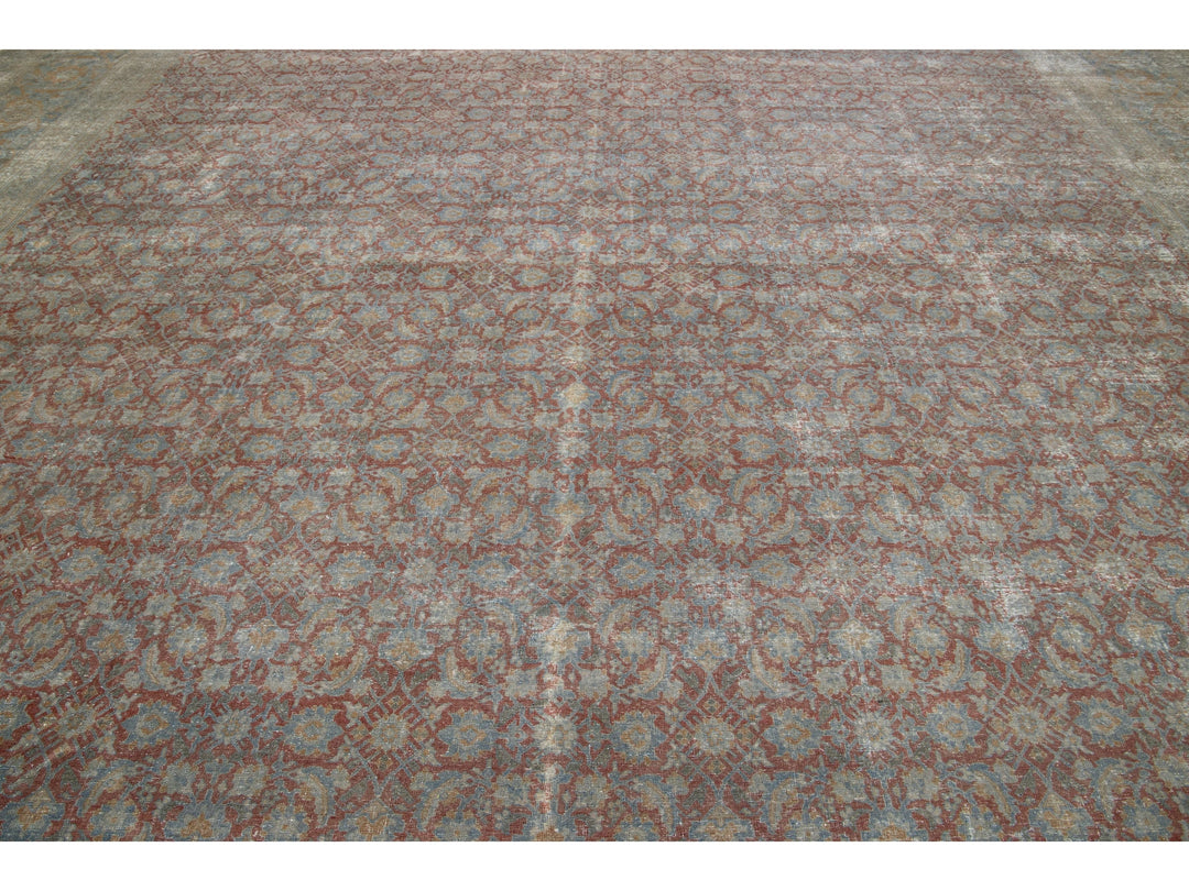 Antique Tabriz Wool Rug 14 X 22