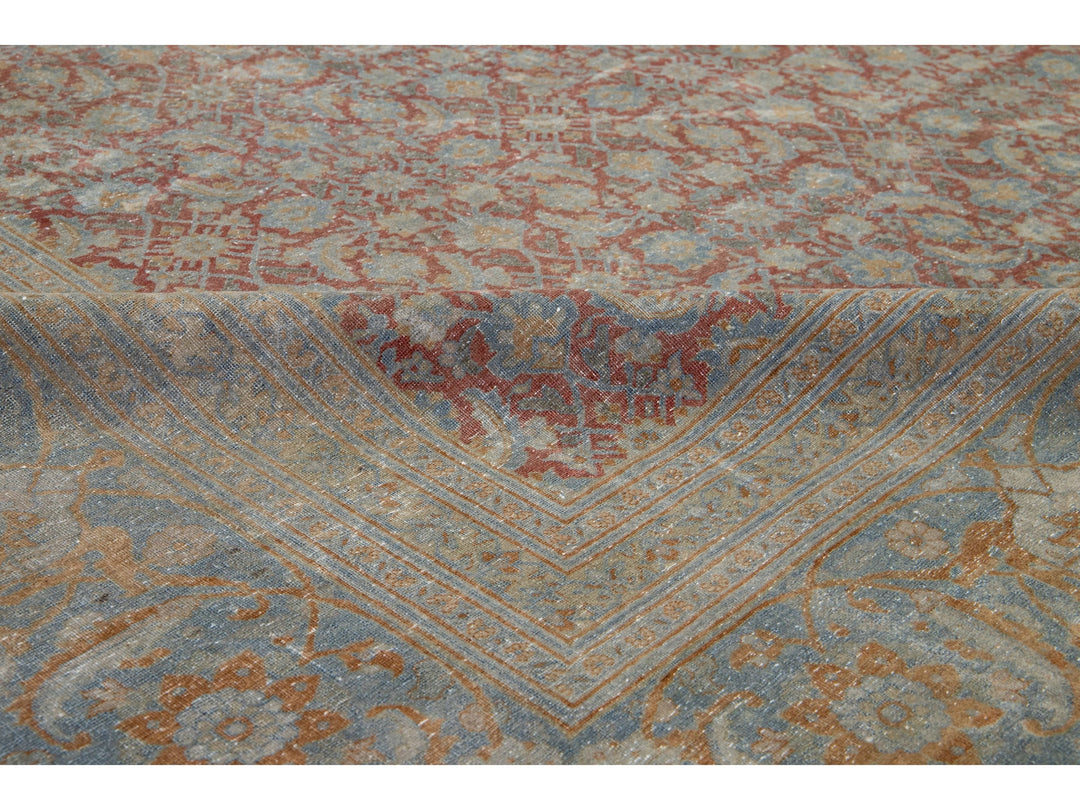 Antique Tabriz Wool Rug 14 X 22