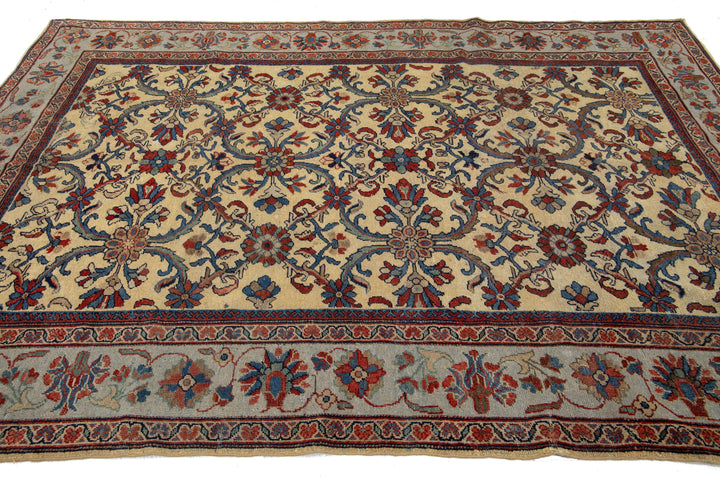 Antique Persian Mahal Wool Rug 7 X 10
