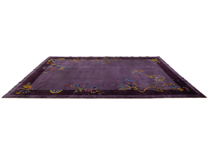 Antique Peking Chinese Wool Rug 10 X 14