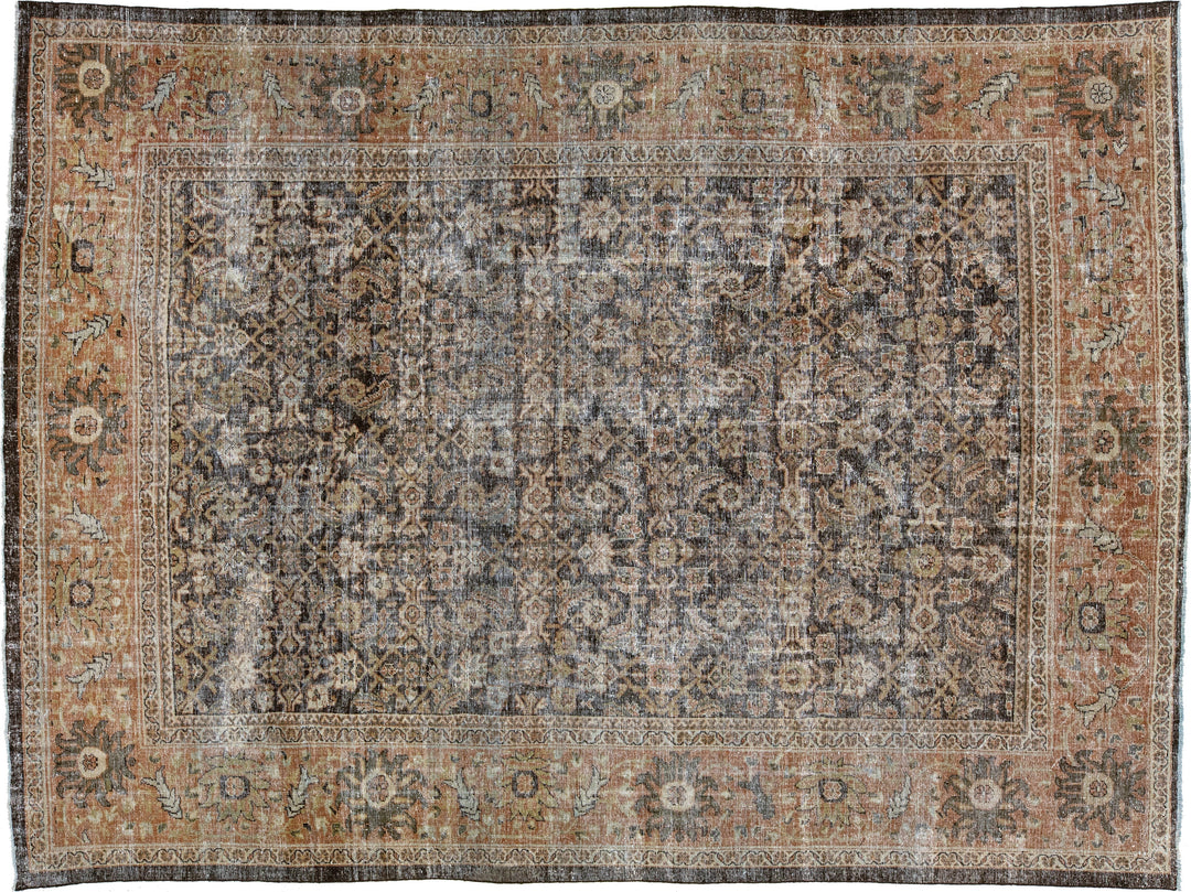 Antique Sultanabad Wool Rug 10 X 14