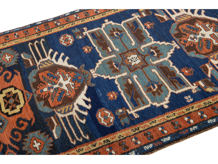 Antique Heriz Wool Runner 3 X 8