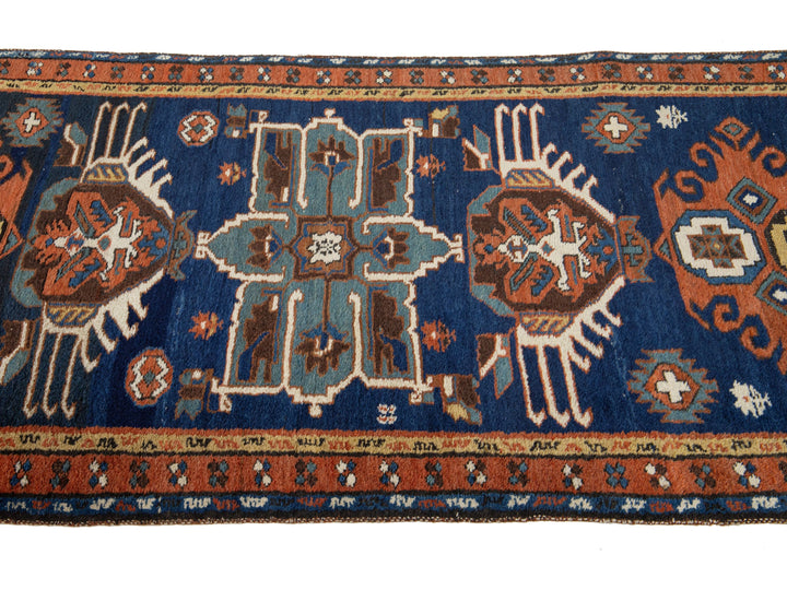 Antique Heriz Wool Runner 3 X 8