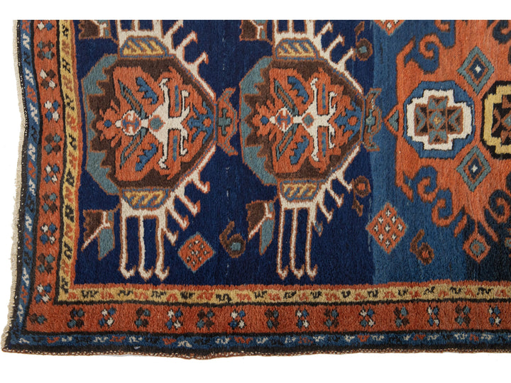 Antique Heriz Wool Runner 3 X 8