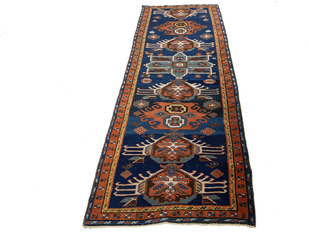 Antique Heriz Wool Runner 3 X 8