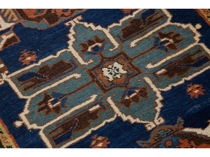 Antique Heriz Wool Runner 3 X 8