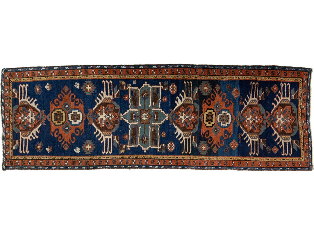 Antique Heriz Wool Runner 3 X 8