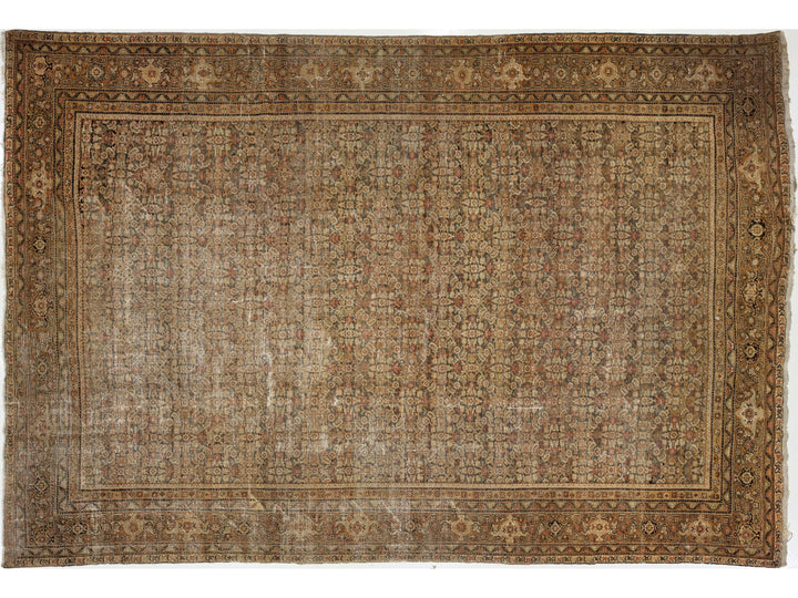 Antique Persian Tabriz Wool Rug 12 X 17