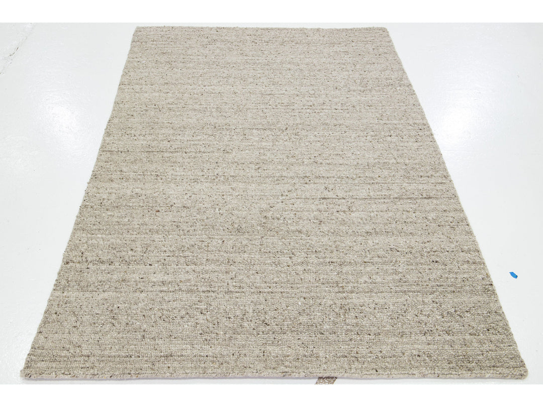 Modern Textured Wool Rug 5 X 8