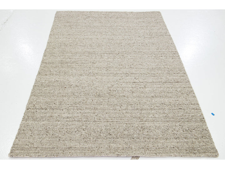 Modern Textured Wool Rug 5 X 8