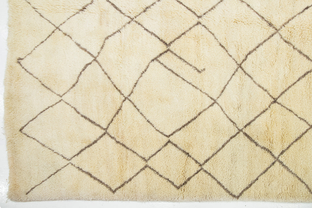 Modern Moroccan Wool Rug 14 X 21