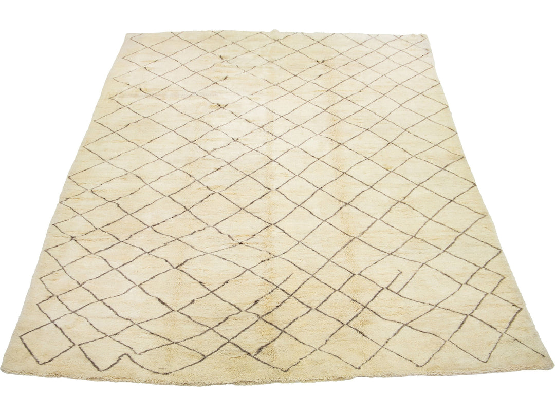 Modern Moroccan Wool Rug 14 X 21