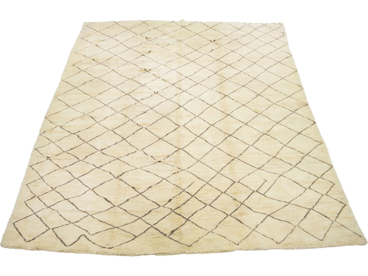 Modern Moroccan Wool Rug 14 X 21