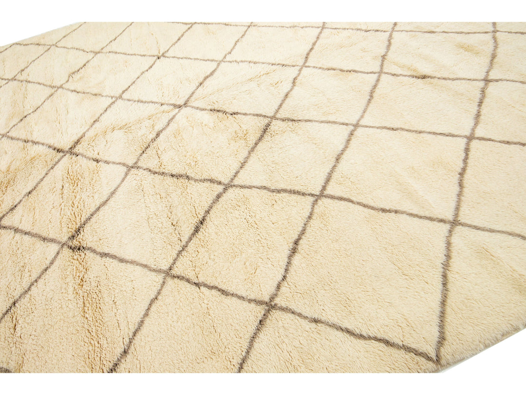 Modern Moroccan Wool Rug 11 X 14