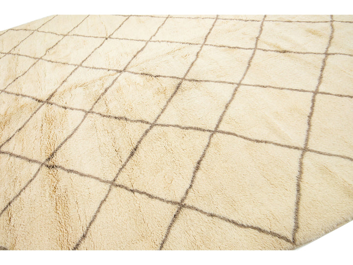 Modern Moroccan Wool Rug 11 X 14