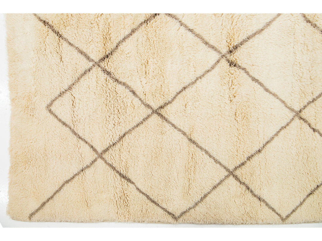 Modern Moroccan Wool Rug 11 X 14