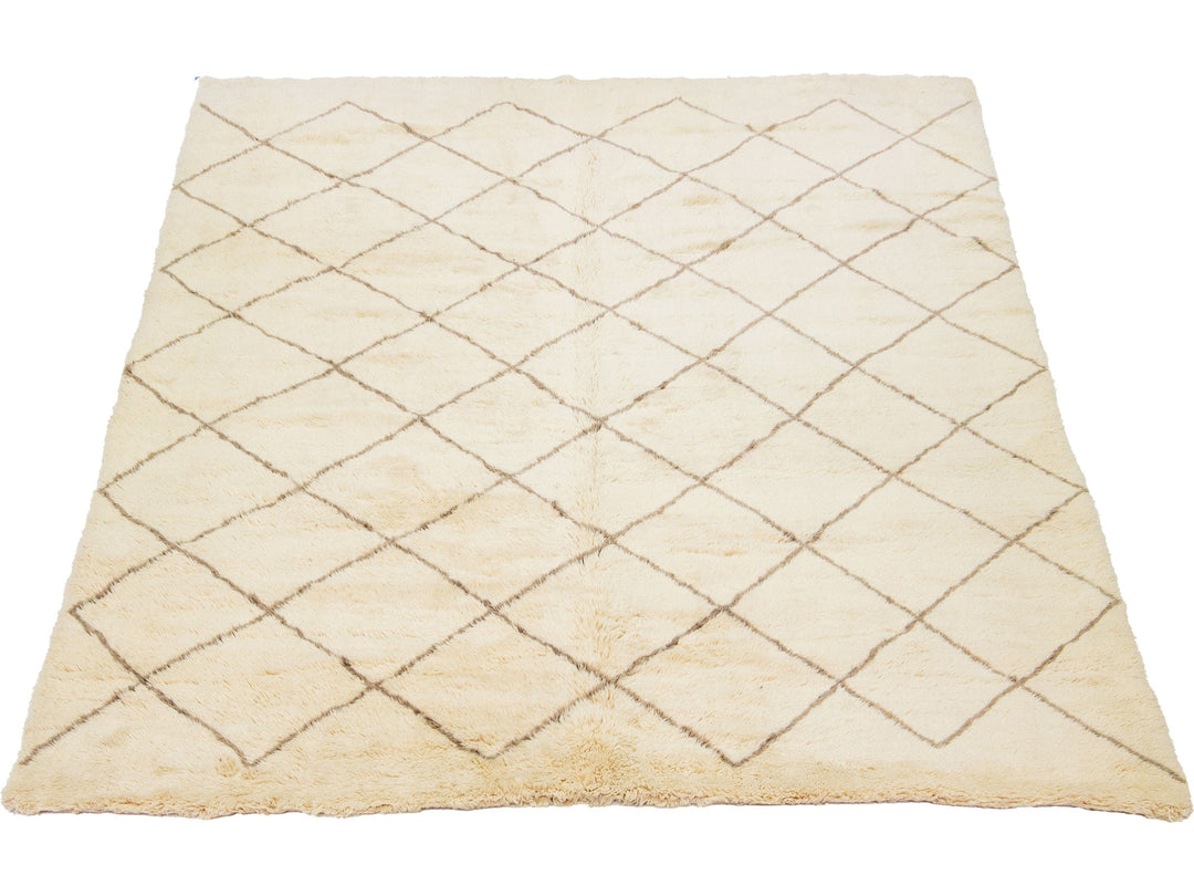 Modern Moroccan Wool Rug 11 X 14