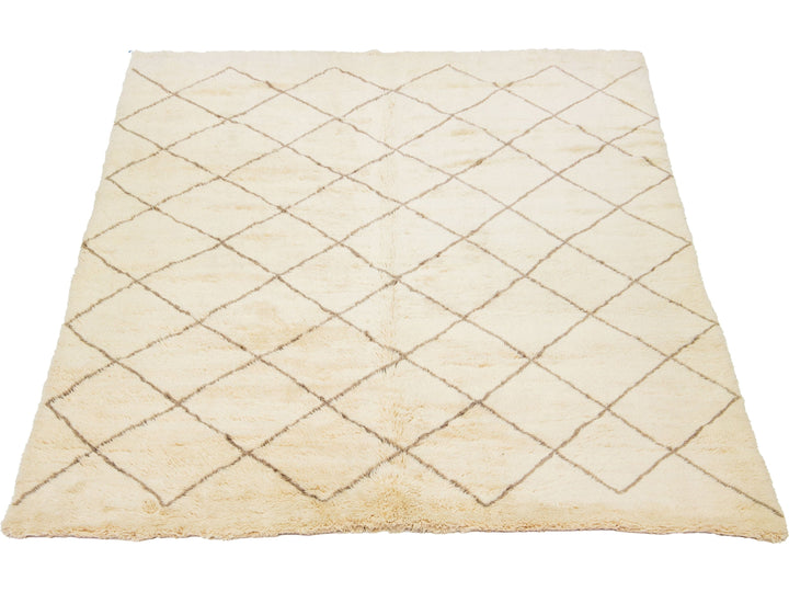 Modern Moroccan Wool Rug 11 X 14