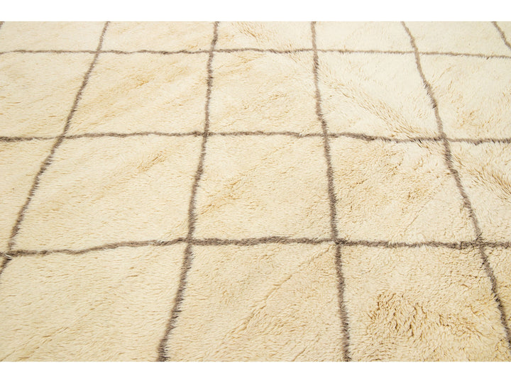 Modern Moroccan Wool Rug 11 X 14