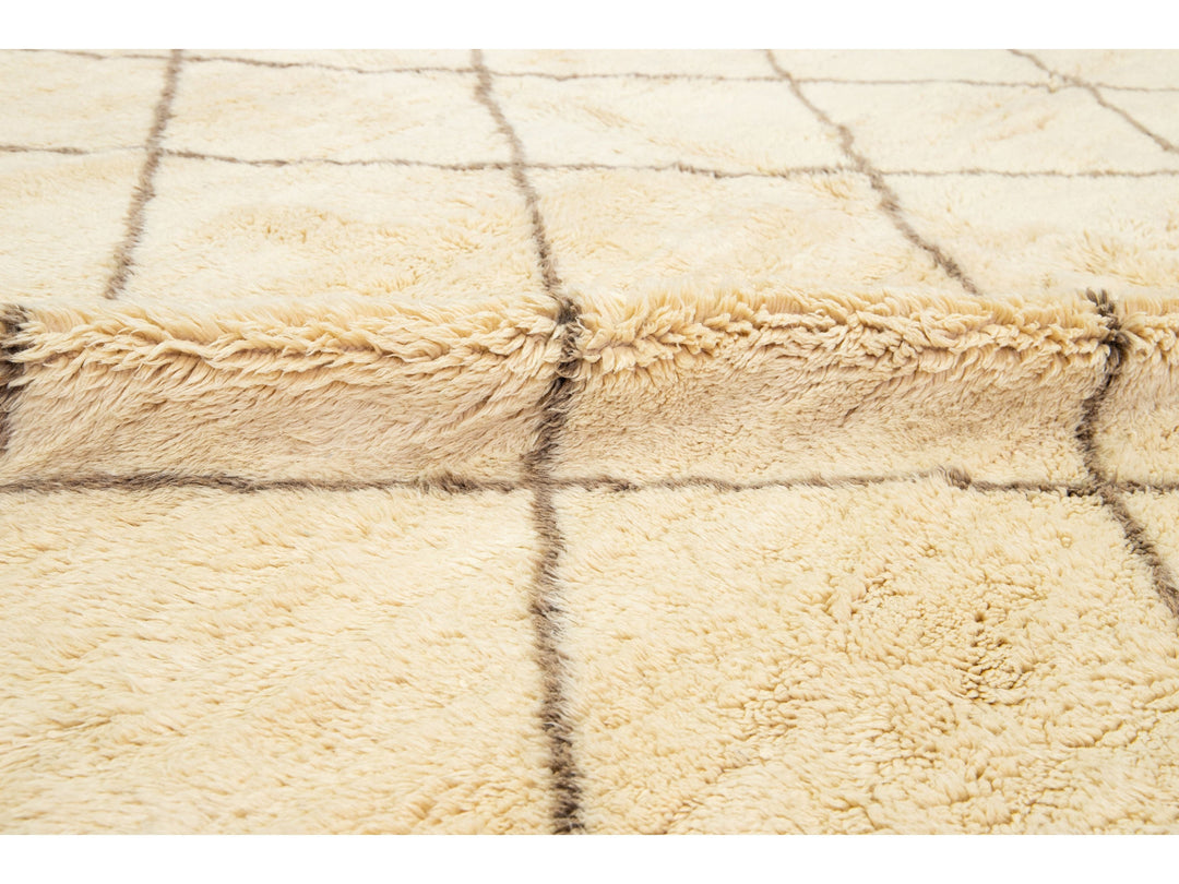 Modern Moroccan Wool Rug 11 X 14