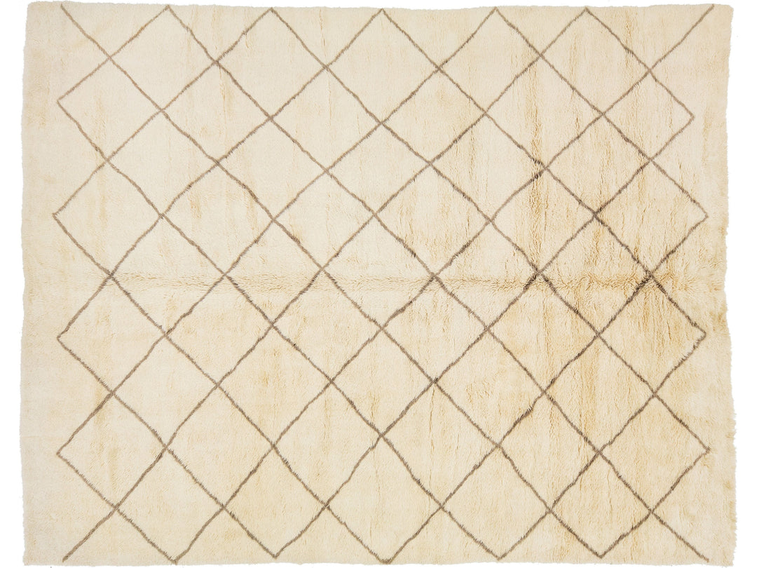 Modern Moroccan Wool Rug 11 X 14