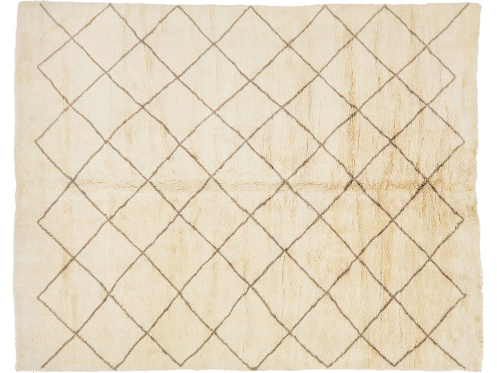 Modern Moroccan Wool Rug 11 X 14