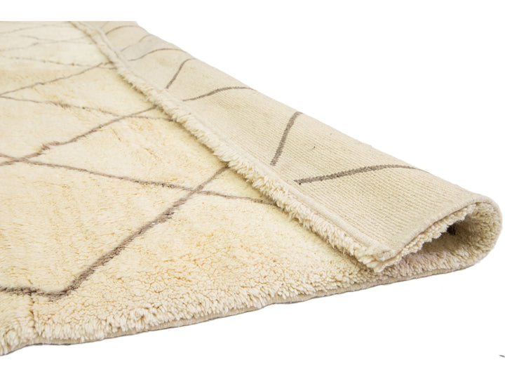 Modern Moroccan Wool Rug 11 X 17