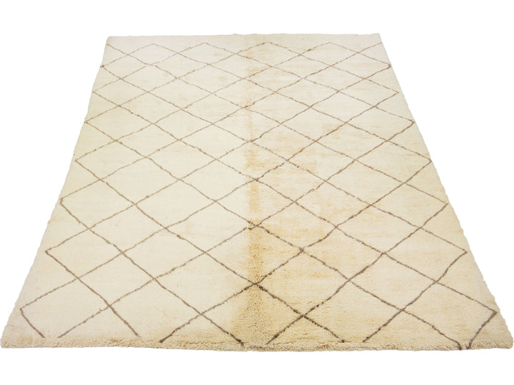 Modern Moroccan Wool Rug 11 X 17