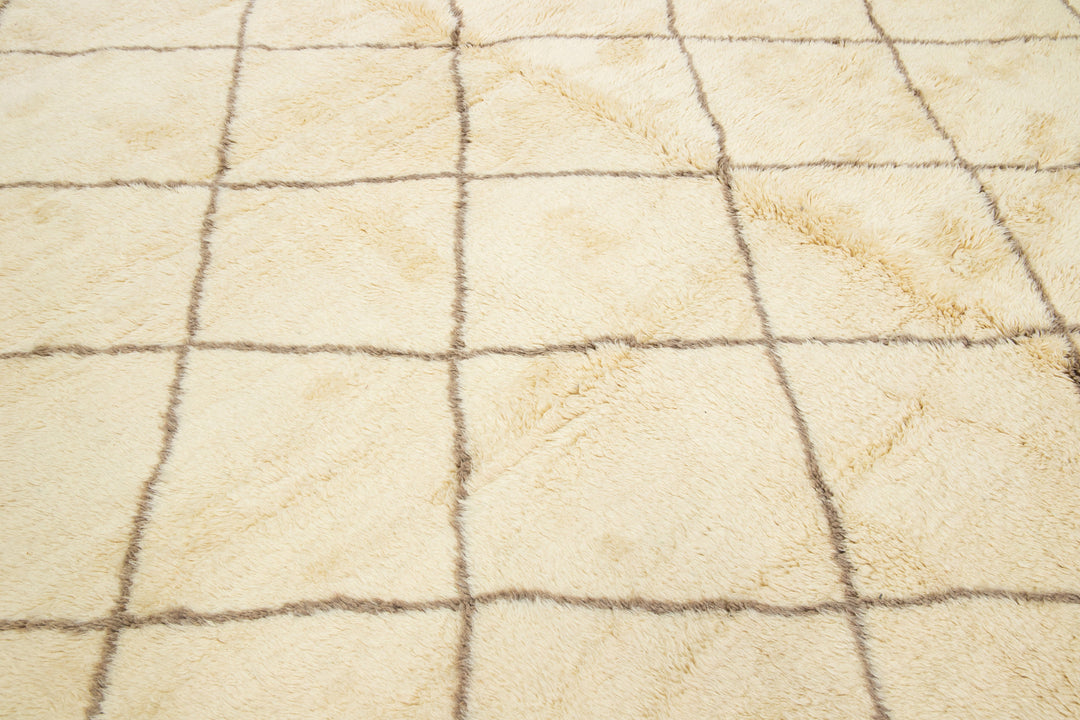 Modern Moroccan Wool Rug 11 X 17