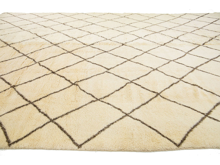 Modern Moroccan Wool Rug 13 X 20