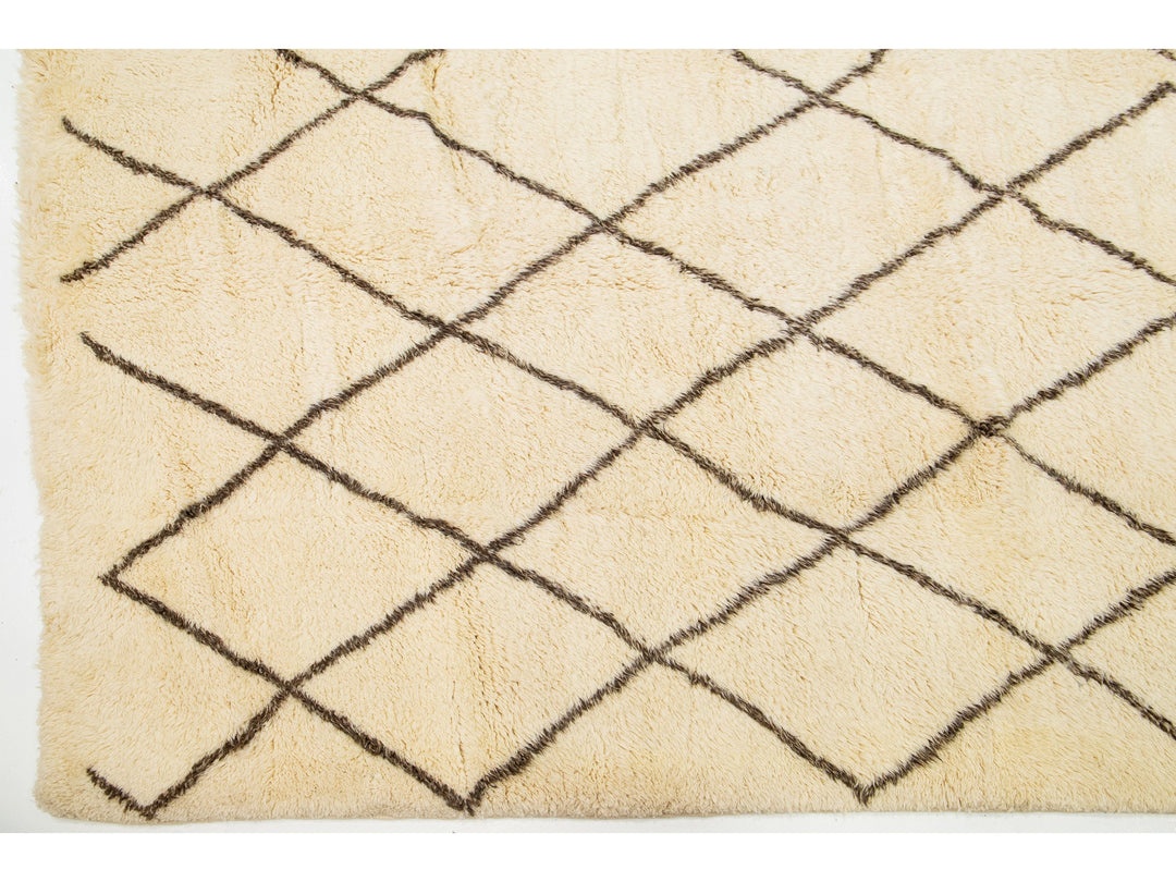 Modern Moroccan Wool Rug 13 X 20