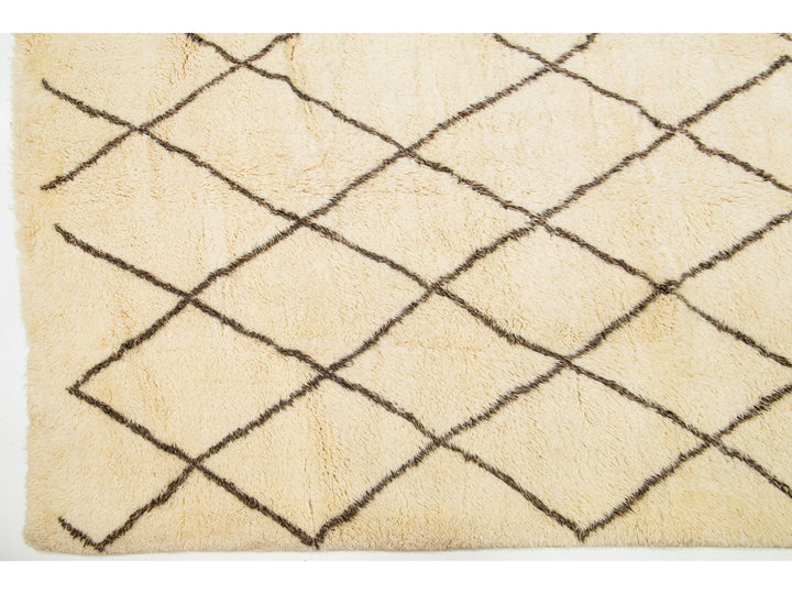 Modern Moroccan Wool Rug 13 X 20