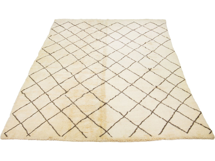 Modern Moroccan Wool Rug 13 X 20