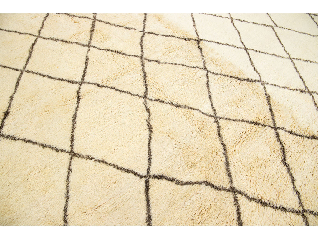 Modern Moroccan Wool Rug 13 X 20