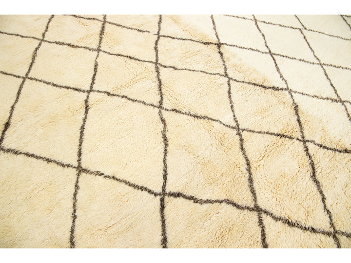 Modern Moroccan Wool Rug 13 X 20