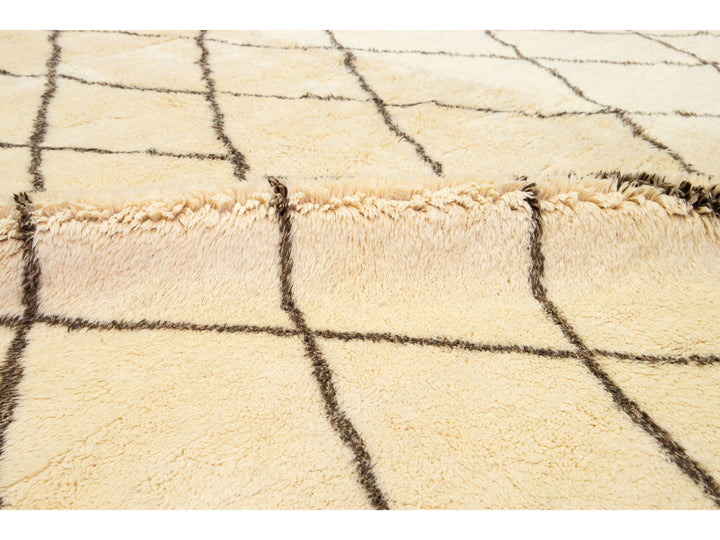 Modern Moroccan Wool Rug 13 X 20